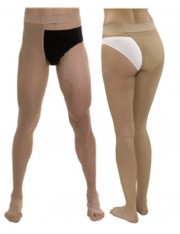 meias longas (a-f) compressão normal medilast sujeito à cintura unisex bege dereito tamanho-medio