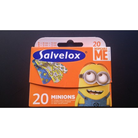 Salvelox curativo adesivo minions 20 tiras para crianças