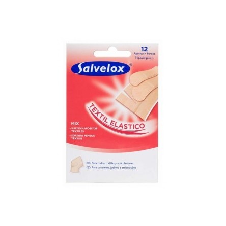 Salvelox curativos textil elastico 12 tiras adesivas 3 tamanhos
