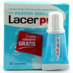 Lacer protabs limpeza comprimidos, próteses dentárias 32 comprimidos
