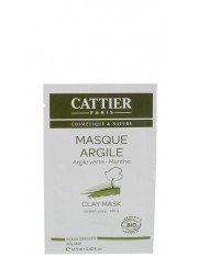 Cattier recarregamento 1 pacote máscara de argila verde 12.5 ml