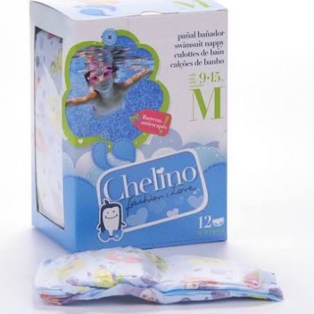 Chelino fashion & love fralda roupa de banho para crianças tamanho - M 5- 9 kg 12 fraldas