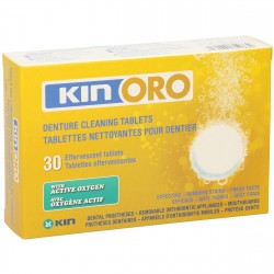 Kin oro tabletas de limpieza dentaduras 30 unidades