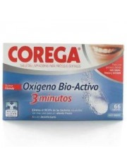 Corega oxigeno bio 3 minutos limpeza prótese dental 66 comprimidos